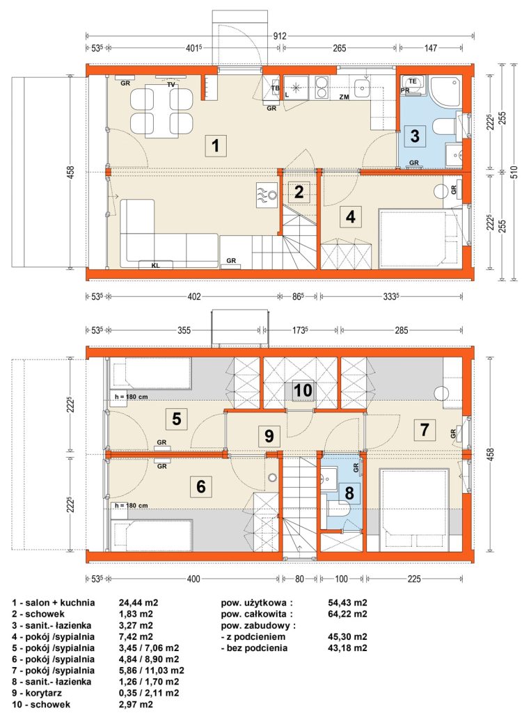 Dom3 Blueprint Dom modułowy MG3 - letniskowy lub całoroczny